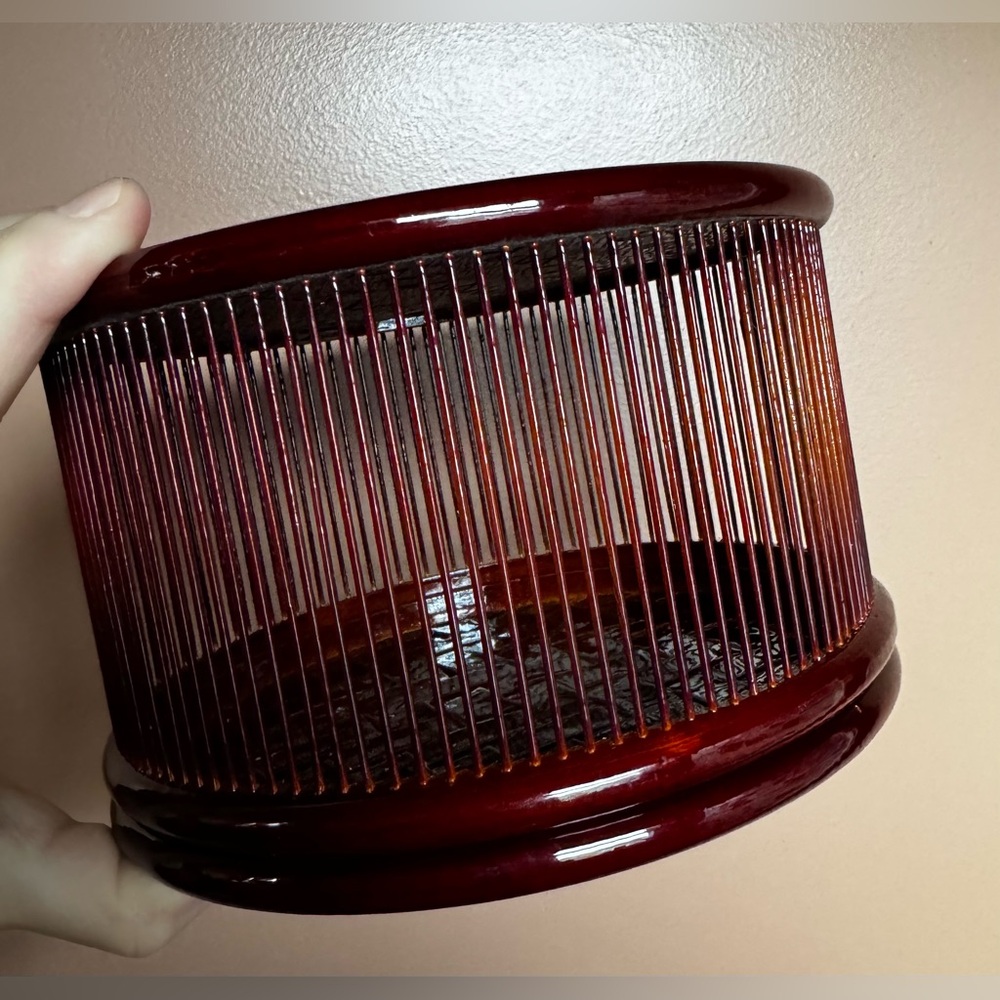 Japanese Vintage Lacquered Bamboo Basket✨ - Picture 4 of 16